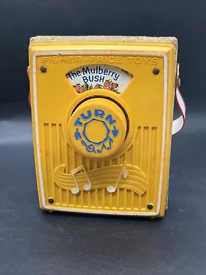 FISHER-PRICE  Wind-Up Music Box Pocket Radio #758 The Mulberry Bush 1970 • $16