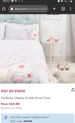 £69.99 • Buy Ted Baker Chelsea Duvet Set(Double)
