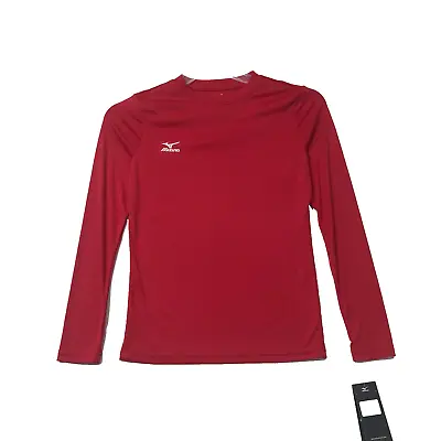 Mizuno DryLite NWT Lightweight Performance Long Slv Tee T Shirt Womens XXS Red • $18.73