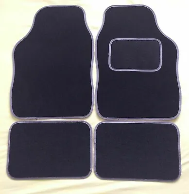 For: Volvo S40 S60 S80 S90 - Universal Car Floor Mats Black Carpet & Grey Trim • $13.62