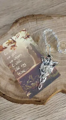 Personalised Arwen Evenstar Necklace W/ Message In Elvish Font Lord Of The Ring • £18.90