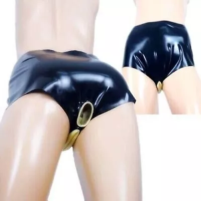 Latex Gummi Brief Vagina Sheath With Anus Sheath Women Panties Custom 0.4mm • £59.98