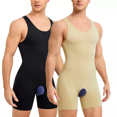 Mens Full Body Shaper Underwear Slimming Compression Bodysuit Fajas Para Hombres • $4.99