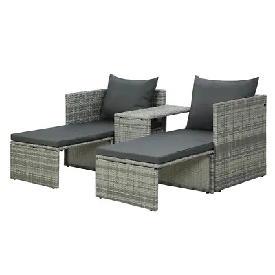 $298.95 • Buy Gardeon Sun Lounge Wicker Lounger Patio Furniture Outdoor Setting Day Bed Garden