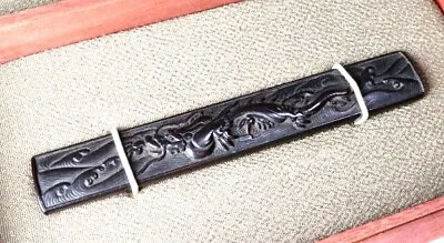 Japan Antique Edo Meiji Era Dragon Cloud Kozuka Shakudo Box Sword Menuki Katana  • $396.83