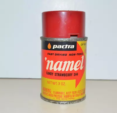 Vintage PACTRA 'NAMEL CANDY STRAWBERRY Model Spray Paint Can • $16