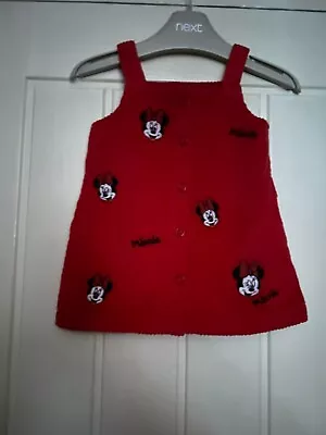 Babies Minnie Mouse Pinafore Dress Red Size 0-3 Months • £3