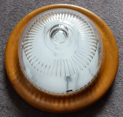 £30 • Buy Cheese Board - Marble On Wooden Lazy Susan Covered With Luminarc Glass Dome