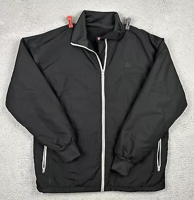 Wilson Full Zip Polyester Lined Jacket Black Coat Size L • $21