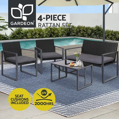 $278.96 • Buy Gardeon 4 PCS Garden Outdoor Furniture Setting Table Chairs Lounge Dining Set