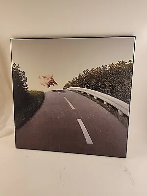 Highway Autobuhn Pig Print On Silver Maple Laminate. 11 1/2 In X 11 1/2 In • $20