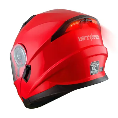 1Storm Motorcycle Modular Full Face Helmet Dual Visor Modular901 LED Tail Light • $89.95