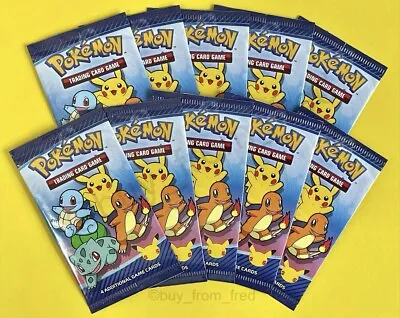 Pokemon 25th Anniversary McDonalds Promo Cards Booster Packs Lot Of 10x • $35.95