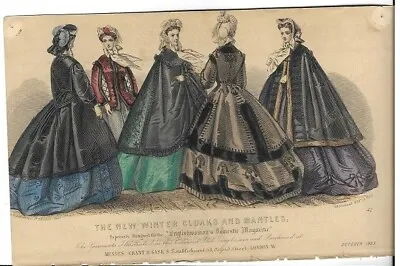 2  YOUNG ENGLISHWOMAN'S MAGAZINE  Fashion Plates  OCTOBER / NOVEMBER 1863 CLOAKS • £6.50