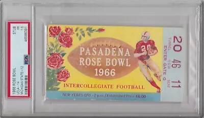 1966 Rose Bowl Ticket Stub PSA 1.5 UCLA Michigan State • $79