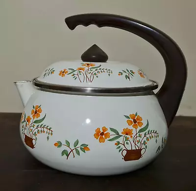 Countryside Collection Enamel Kettle 2.5 Litre Stovetop Vintage Made In Spain. • $20