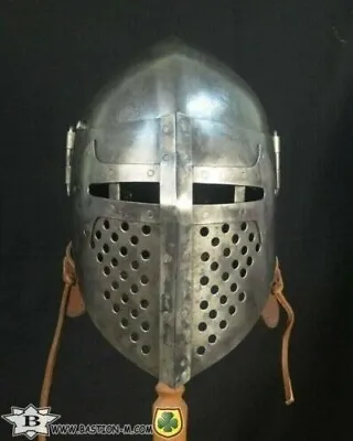 Bascinet Knight Helmet Medieval Armour Buhurt Battle Gift Medieval Reproduction. • $88.35