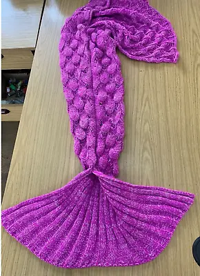 Girl Kids Mermaid Tail Swaddle Soft Knitted Blanket Wrap Sleeping Bag  • £10
