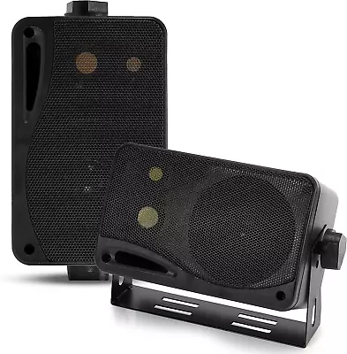 3-Way Indoor Outdoor Speaker System - 3.5 Inch 200W Pair Of Mini Box Cei • $41.22