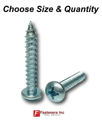 Phillips Pan Head Sheet Metal Screw Zinc Plated (Choose Size & Qty) • $11.98