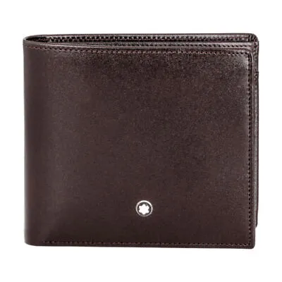 Montblanc Meisterstuck Men's Leather Wallet 4cc With Coin Case 114546 • $64.01