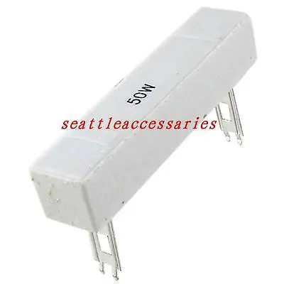 2pcs 50W Wirewound Cement Resistor Ceramic Horizontal ± 5% 0.01R-800R Ohm Ω • $5.99