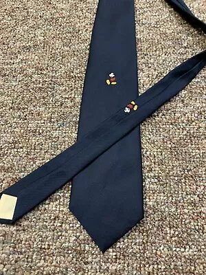 Vintage Disney Mickey Mouse By Cervantes Designer Tie Blue • $14.99