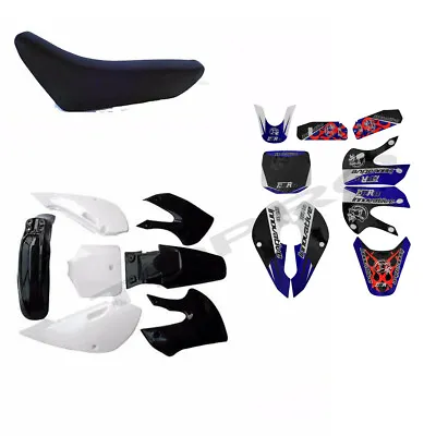 Plastics Fender Graphics Kit Seat For Kawasaki KLX110 KX65 Dirt Pit Bike DRZ110 • $110.99