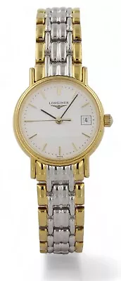 Ladies LONGINES Presence Date Quartz 23mm - Yellow Gold Plated & Steel  L4.220.2 • £295