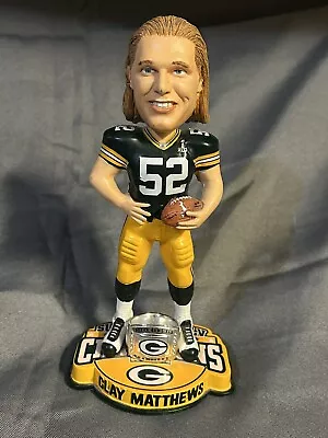 2012 Gb Packers Clay Matthews  Ring Base Yellow  Foco Bobblehead 1082/5000 #52 • $28.99