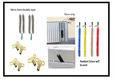 Long Reach Flexible Radiator Heater Cleaner Brush/Duster 70cm 50CM RADIATOR KEY  • £2.79