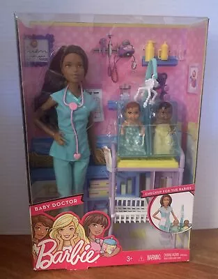 2016 Mattel Barbie Careers ~ BABY  DOCTOR  Playset ~ African American ~ New • $19.99