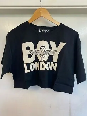£7 • Buy Boy London Crop Top Black Sizes Xs - L Vintage Designer Selfridges Punk Rihanna
