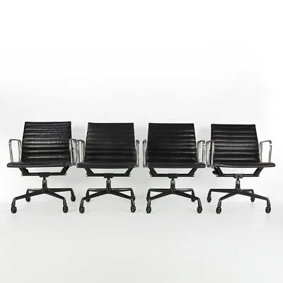 Herman Miller Eames Chairs Black Set (4) Original EA318 Office Castor Base • £3125