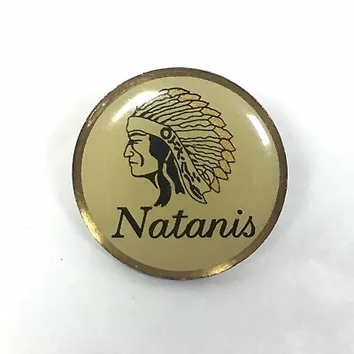 Vintage NATANIS Golf Club Vassalboro Maine BALL MARKER Domed 3/4  Stem • $9.99