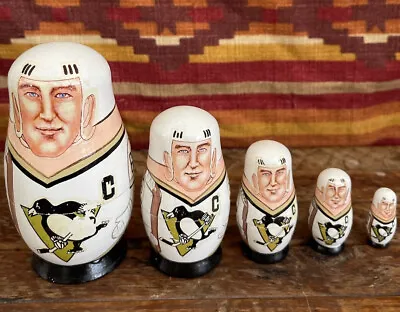 Mario Lemieux Pittsburgh Penguins Nesting Dolls Babushka Bobbleheads Collectible • $49.95