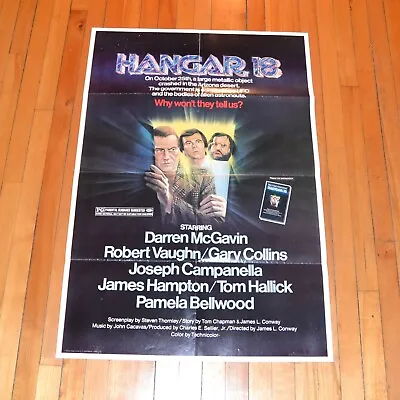 HANGAR 18 - 1981 -Original 1-sheet 27x41 Movie Poster-UFO ALIEN; Darren McGavin • $11.99