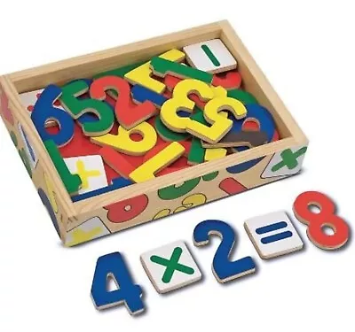 Melissa & Doug - Wooden Number Magnets -numbers 0-20 Plus 5 Math Signs • $9.99