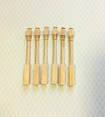 $7.25 • Buy Dollhouse Miniature Spindles Newel Posts Wood Tall Narrow X6 1:12 Scale 3 1/2 