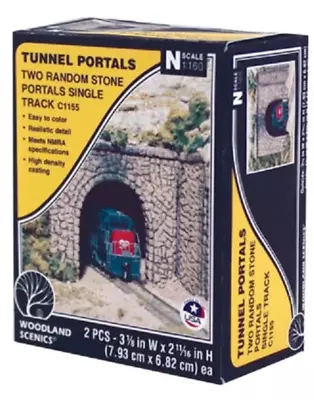 Woodland Scenics C1155 N Scale Random Stone Single Track Tunnel Portal • $15.64