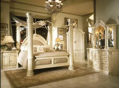 AICO By Michael Amini Monte Carlo Silver Snow 5PC Queen Size Bedroom Set • $5795