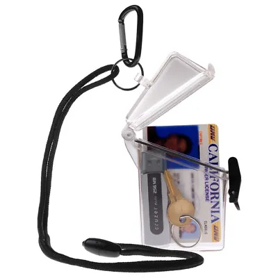 $9.99 • Buy WITZ See It Safe Clear Waterproof ID Badge / Card Holder Case W/ Lanyard & Clip