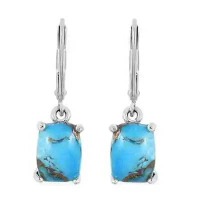 $17.99 • Buy 925 Sterling Silver Natural Turquoise Dangle Drop Earrings Jewelry Gift Ct 2.5