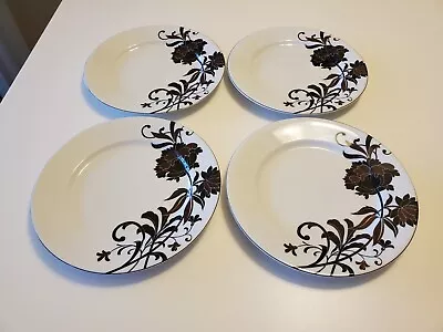 Set Of 4 Mikasa Cocoa Blossom Accent Salad Plates Plates 8 Inch  • $18.99
