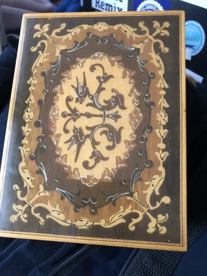 £8.90 • Buy Vintage Wooden Musical Jewellery Box Small 5.5”x4” X2”
