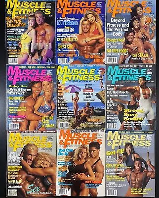 MUSCLE And FITNESS Body Building Magazine 9 Issue LOT All From 1994 • $44.95