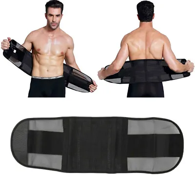 Men Waist Trimmer Sweat Band Wrap Belt Trainer Body Shaper Slim Girdle Fitness • £5.99