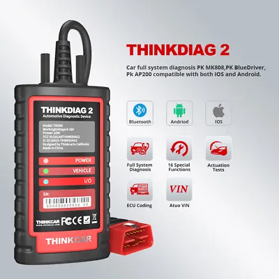 2024 THINKDIAG 2 Bidirectional OBD2 Scanner Diagnostic Tool Code Reader CAN-FD • $129