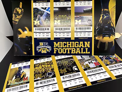 🎟️  All 7 Michigan Wolverines 2022 Football Tickets JJ McCarthy Full Set • $30