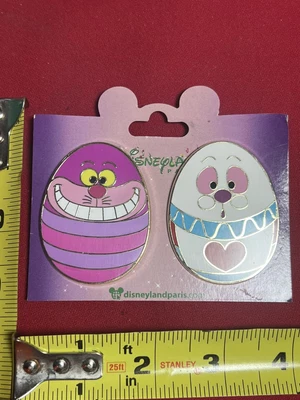 $5 • Buy 2 Disney Pins DLP NOC Cheshire Cat & White Rabbit Easter Eggs As Seen Lot X